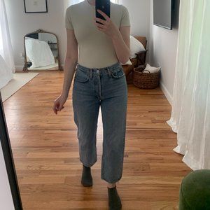 AGOLDE 90'S CROP MID RISE LOOSE FIT (Size 25)